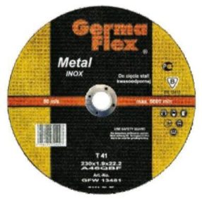 Germaflex Vágókorong fémre 115x2,0x22,2mm INOX